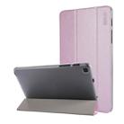 ENKAY Silk Texture PU Leather + Plastic Bottom Case with Three-folding Holder for Galaxy Tab A 8 (2019) P200 / P205(Pink) - 1