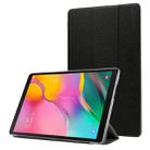 ENKAY Silk Texture PU Leather + Plastic Bottom Case with Three-folding Holder for Galaxy Tab A 10.1 (2019) T510 / T515(Black) - 1