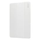 ENKAY Silk Texture PU Leather + Plastic Bottom Case with Three-folding Holder for Galaxy Tab A 10.1 (2019) T510 / T515(White) - 2