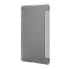 ENKAY Silk Texture PU Leather + Plastic Bottom Case with Three-folding Holder for Galaxy Tab A 10.1 (2019) T510 / T515(White) - 4