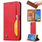 Knead Skin Texture Horizontal Flip Leather Case for Galaxy A7 (2018) / A750, with Photo Frame & Holder & Card Slots & Wallet(Red) - 1