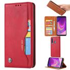 Knead Skin Texture Horizontal Flip Leather Case for Samsung A9 2018, with Photo Frame & Holder & Card Slots & Wallet(Red) - 1