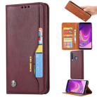 Knead Skin Texture Horizontal Flip Leather Case for Samsung A9 2018, with Photo Frame & Holder & Card Slots & Wallet(Wine Red) - 1