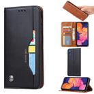 Knead Skin Texture Horizontal Flip Leather Case for Samsung Galaxy A10, with Photo Frame & Holder & Card Slots & Wallet(Black) - 1