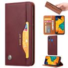 Knead Skin Texture Horizontal Flip Leather Case for Samsung Galaxy A40, with Photo Frame & Holder & Card Slots & Wallet(Wine Red) - 1