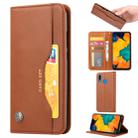 Knead Skin Texture Horizontal Flip Leather Case for Samsung Galaxy A40, with Photo Frame & Holder & Card Slots & Wallet(Brown) - 1