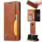 Knead Skin Texture Horizontal Flip Leather Case for Huawei Mate 20 Pro, with Photo Frame & Holder & Card Slots & Wallet(Brown) - 1