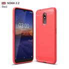 Brushed Texture Carbon Fiber TPU Case for Nokia 3.2(Red) - 1