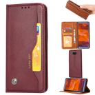 Knead Skin Texture Horizontal Flip Leather Case for Sony Xperia 10, with Photo Frame & Holder & Card Slots & Wallet(Wine Red) - 1