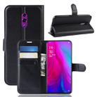 Litchi Texture Horizontal Flip PU Leather Case for OPPO Reno, with Wallet & Holder & Card Slots(Black) - 1