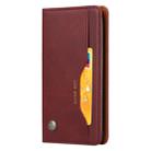 Knead Skin Texture Horizontal Flip Leather Case for LG K10 (2018), with Photo Frame & Holder & Card Slots & Wallet(Wine Red) - 1