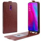 Crazy Horse Texture Vertical Flip Leather Case for OPPO Reno, with Card Slot & Photo Frame(Brown) - 1