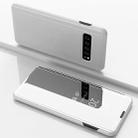 Electroplating Mirror Horizontal Flip Leather Case for Galaxy S10 5G, with Holder(Silver) - 1