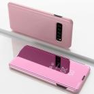 Electroplating Mirror Horizontal Flip Leather Case for Galaxy S10 5G, with Holder(Rose gold) - 1