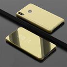 Electroplating Mirror Horizontal Flip Leather Case for Xiaomi Redmi Note 7/Redmi Note 7 Pro with Holder(Gold) - 1