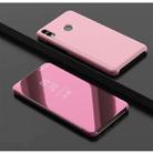 Electroplating Mirror Horizontal Flip Leather Case for Xiaomi Redmi Note 7/Redmi Note 7 Pro with Holder(Rose gold) - 1
