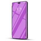 Electroplating Mirror Horizontal Flip Leather Case for Huawei Y6 Pro (2019), with Holder(Purple) - 1