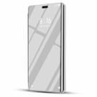 Electroplating Mirror Horizontal Flip Leather Case for OPPO R17, with Holder(Silver) - 1