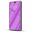 Electroplating Mirror Horizontal Flip Leather Case for OPPO R17 Pro, with Holder(Purple) - 1