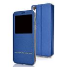 Golden Beach Intelligent Answering Brings Electric Display Window with Bracket Left and Right Flip Cover Leather Case For Huawei P30(Blue) - 1