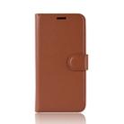 Litchi Texture Horizontal Flip Leather Case for Alcatel 1X 2019, with Wallet & Holder & Card Slots(Brown) - 2