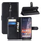 Litchi Texture Horizontal Flip Leather Case for Nokia 3.2, with Wallet & Holder & Card Slots(Black) - 1