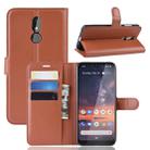 Litchi Texture Horizontal Flip Leather Case for Nokia 3.2, with Wallet & Holder & Card Slots(Brown) - 1