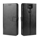 Retro Crazy Horse Texture Horizontal Flip Leather Case for Asus Zenfone 6 ZS630KL, with Holder & Card Slots & Photo Frame(Black) - 1