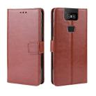 Retro Crazy Horse Texture Horizontal Flip Leather Case for Asus Zenfone 6 ZS630KL, with Holder & Card Slots & Photo Frame(Brown) - 1