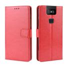 Retro Crazy Horse Texture Horizontal Flip Leather Case for Asus Zenfone 6 ZS630KL, with Holder & Card Slots & Photo Frame(Red) - 1