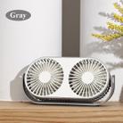 Small Bean Desktop Desktop Double Leaf Usb Mini Fan(Gray) - 1