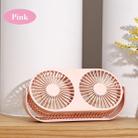 Small Bean Desktop Desktop Double Leaf Usb Mini Fan(Pink) - 1