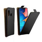 Business Style Vertical Flip TPU Leather Case  with Card Slot for Samsung Galaxy A20e/A202(black) - 1
