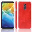 Shockproof Litchi Texture PC + PU Case For LG Stylo 5(Red) - 1