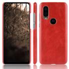 Shockproof Litchi Texture PC + PU Case For Motorola One Vision(Red) - 1