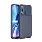 Beetle Series Carbon Fiber Texture Shockproof TPU Case for Vivo Y17 / Y3(Blue) - 1