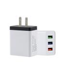 2A 3USB Mobile Phone Travel Charger US PLug(black) - 1