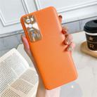 For Huawei Nova 7 Pro All-Inclusive Pure Pigmented Leather Phone Case With Lens Protection(Orange) - 1