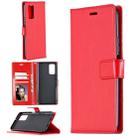 For Huawei Honor 30S Crazy Horse Texture Horizontal Flip Leather Case with Holder & Card Slots & Wallet & Photo Frame(Red) - 1