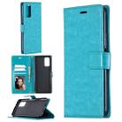 For Huawei Honor 30S Crazy Horse Texture Horizontal Flip Leather Case with Holder & Card Slots & Wallet & Photo Frame(Blue) - 1