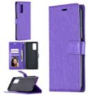 For Huawei Honor 30S Crazy Horse Texture Horizontal Flip Leather Case with Holder & Card Slots & Wallet & Photo Frame(Purple) - 1