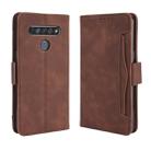 For  LG K41S / K51S Wallet Style Skin Feel Calf Pattern Leather Case, with Holder & Separate Card Slot & Photo Frame(Brown) - 1