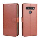 For LG K41S / K51S Retro Crazy Horse Texture Horizontal Flip Leather Case, with Holder & Card Slots & Photo Frame(Brown) - 1