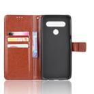 For LG K41S / K51S Retro Crazy Horse Texture Horizontal Flip Leather Case, with Holder & Card Slots & Photo Frame(Brown) - 4