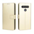 For LG K41S / K51S Retro Crazy Horse Texture Horizontal Flip Leather Case, with Holder & Card Slots & Photo Frame(Gold) - 1