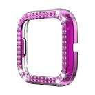 For Fitbit versa 2 PC Double-row Diamond-encrusted Protective Shell(Purple) - 1