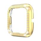 For Fitbit versa 2 PC Double-row Diamond-encrusted Protective Shell(Gold) - 1