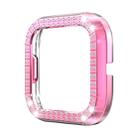 For Fitbit versa 2 PC Double-row Diamond-encrusted Protective Shell(Pink) - 1