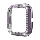 For Fitbit versa 2 PC Double-row Diamond-encrusted Protective Shell(Gun color) - 1