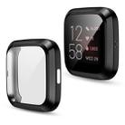For Fitbit versa 2 Plating TPU All-inclusive Protective Shell(Black) - 1